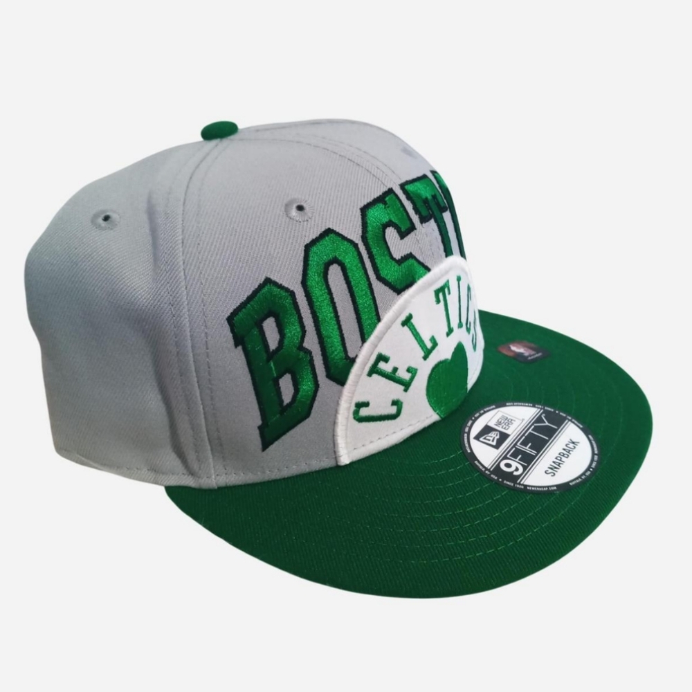 SOLD!!! New Era Boston Celtics Green and Gray Snapback Cap - Picture 2 of 6